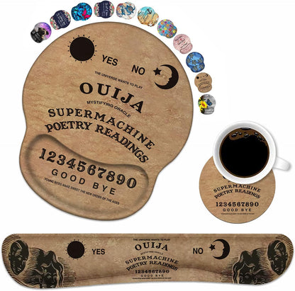Retro Ouija Board Keyboard Wrist Rest and Mouse Pad
