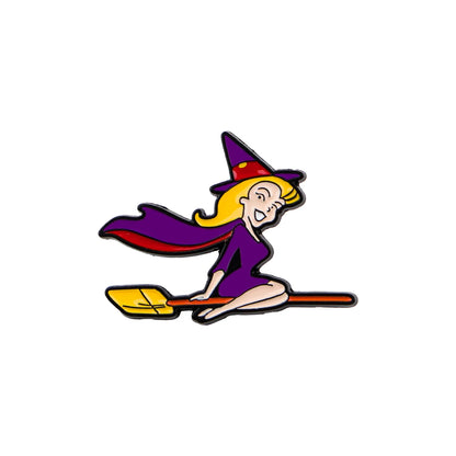 Funny Witch Enamel Pins Badges on Backpack Lapel Pins Brooches Halloween Jewelry Cosplay Accessories Party Gifts Toy