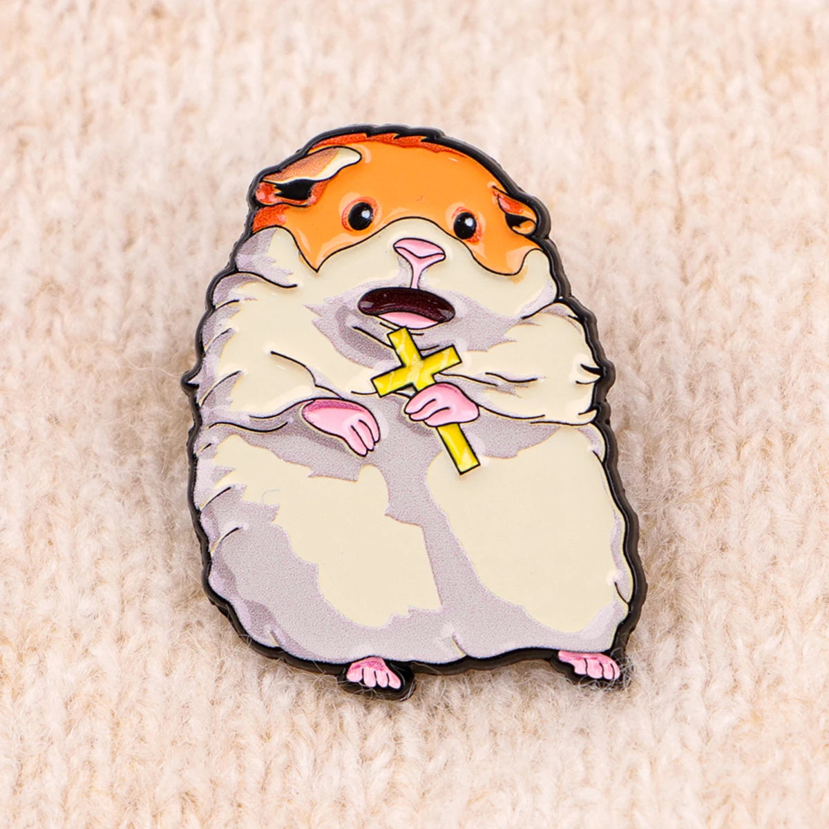 Cute Hamster Enamel Pin Cute Mouse Brooch Pines Lapel Pins Badge on Backpack Clothing Accessories Animal Jewelry Birthday Gifts