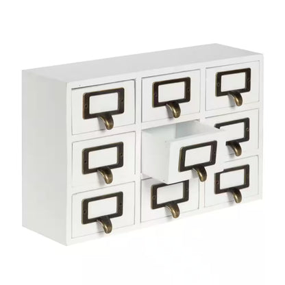 Apothecary White Wood Drawers