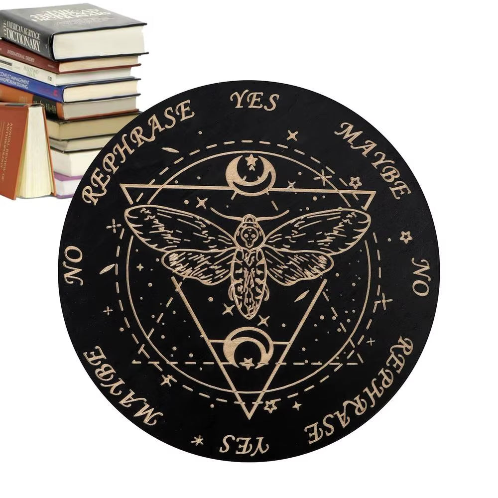 Ouija Boards Wooden Witch Divination Board Witch Crafts Supplies Fortune Telling Toys Decision Making Pendulum Witch Altar