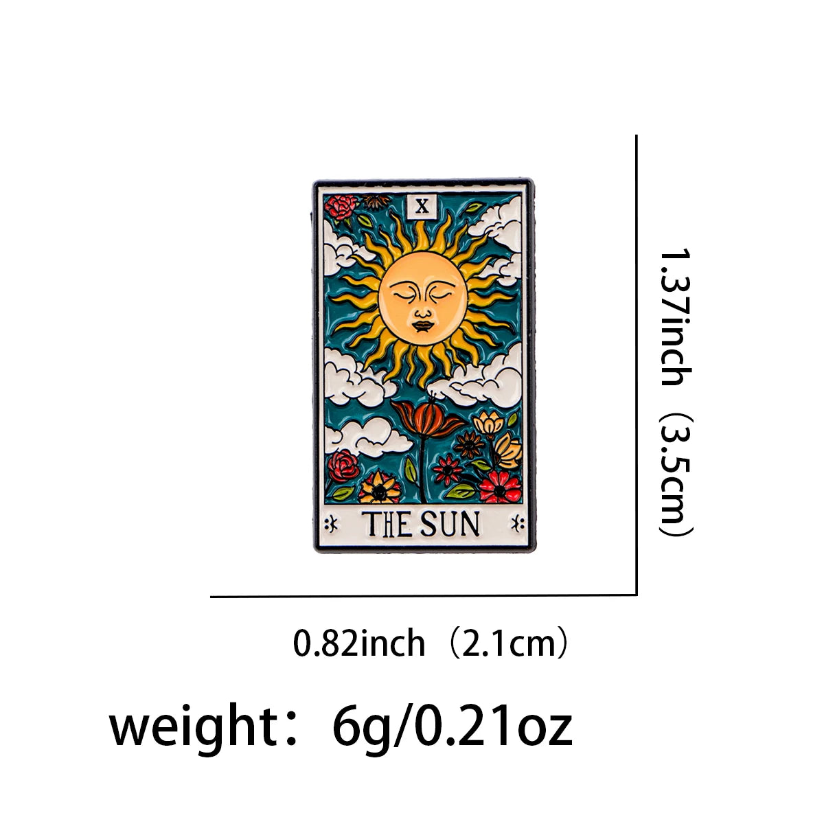 Tarot Sun Enamel Pin